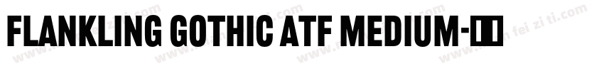 Flankling gothic ATF MEDIUM字体转换